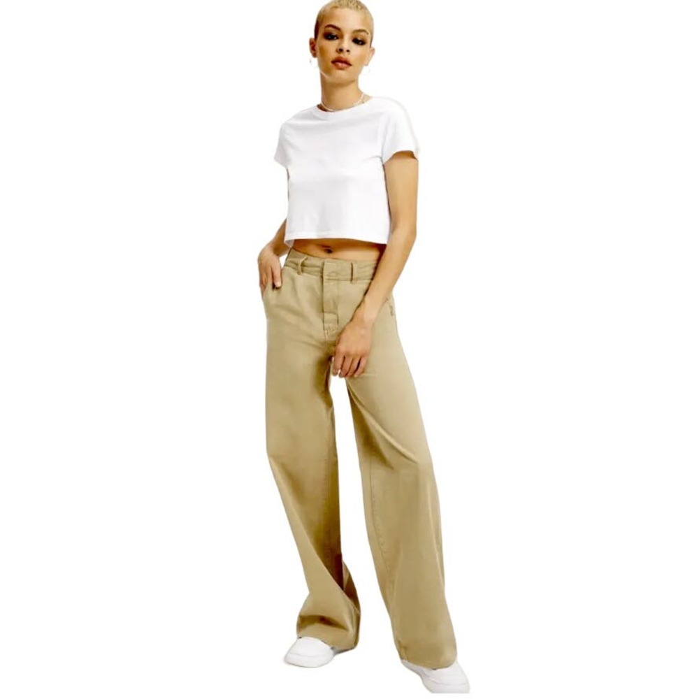 Good American Wide Leg Khaki Pants